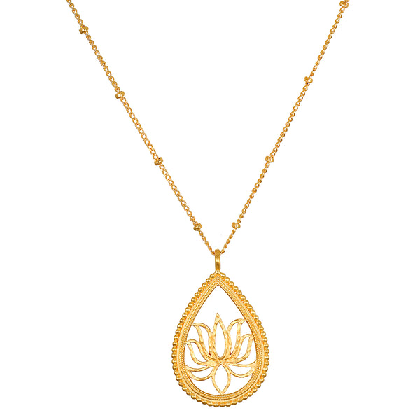 satya jewelry Open to Possibilities Lotus Necklace