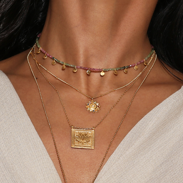 Satya Jewelry Sacred Commencement Lotus Necklace