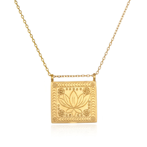 satya jewelry Sacred Commencement Lotus Necklace