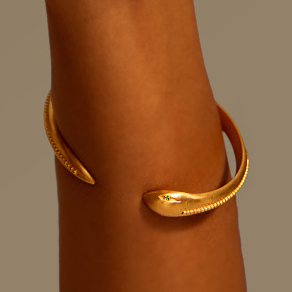 Satya Jewelry Sacred Guidance Snake Cuff Bracelet
