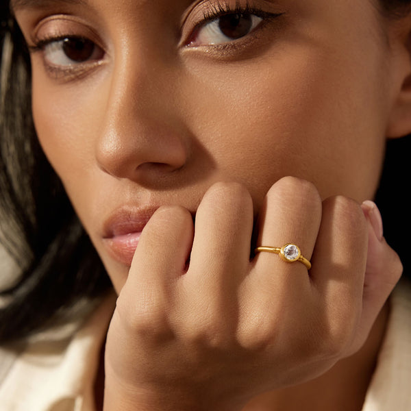 Satya Jewelry Second Sight White Topaz Ring