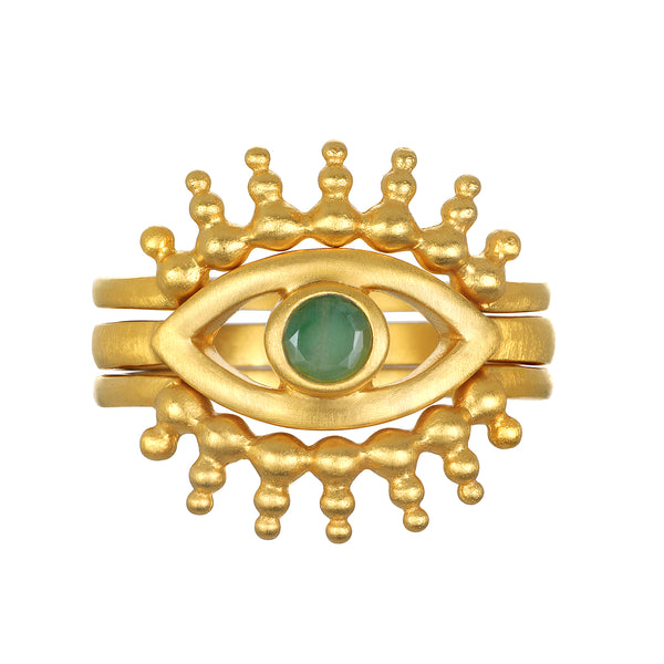 satya jewelry Shed a Light Evil Eye Ring Set
