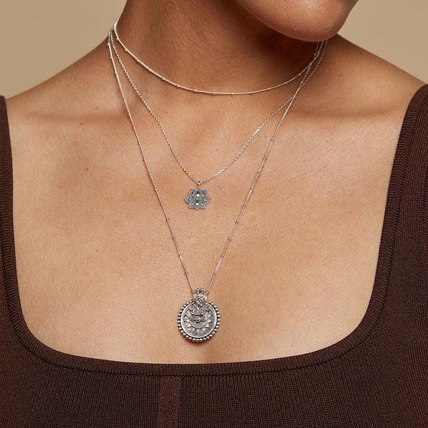 Satya Jewelry Silver Mandala Necklace