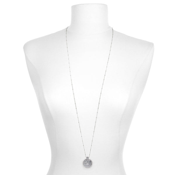 Satya Jewelry Silver Mandala Necklace