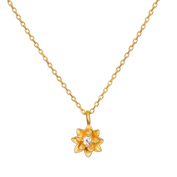 satya jewelry Soul Renew Gold Lotus Necklace
