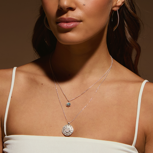 Satya Jewelry Soul Renewal Silver Lotus Necklace