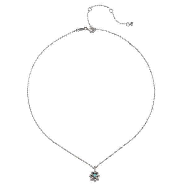 Satya Jewelry Soul Renewal Silver Lotus Necklace