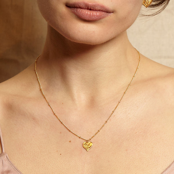 Satya Jewelry Spirit Of Love Gold Heart Necklace