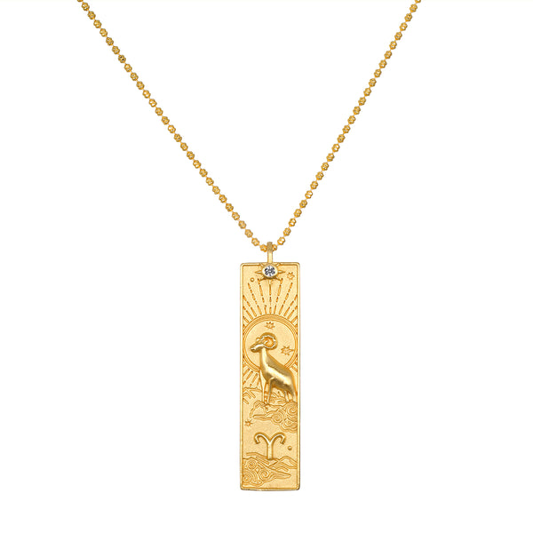 satya jewelry Story of Aries Zodiac Necklace