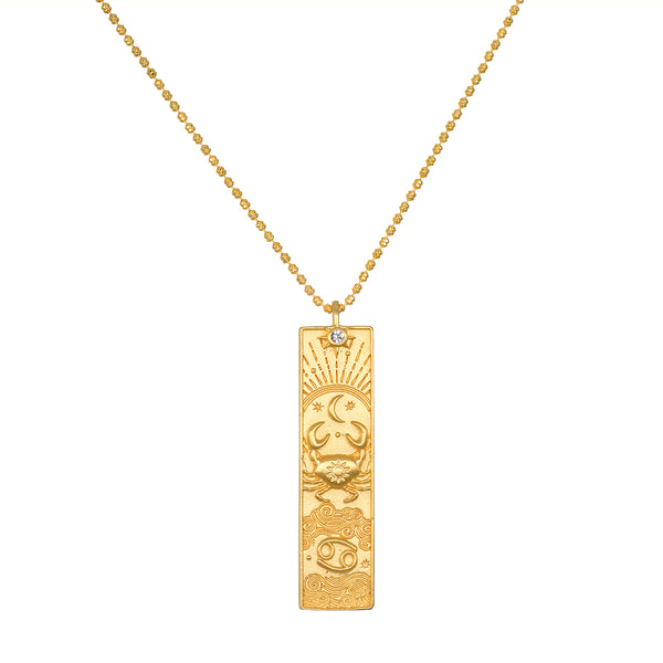 satya jewelry Story of Cancer Zodiac Necklace