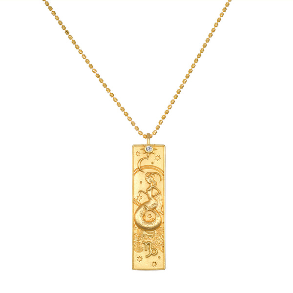 satya jewelry Story of Capricorn Zodiac Necklace