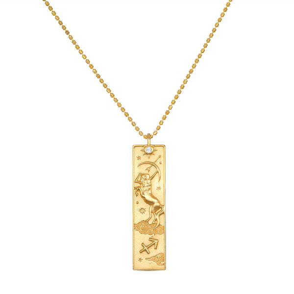 satya jewelry Story of Sagittarius Zodiac Necklace