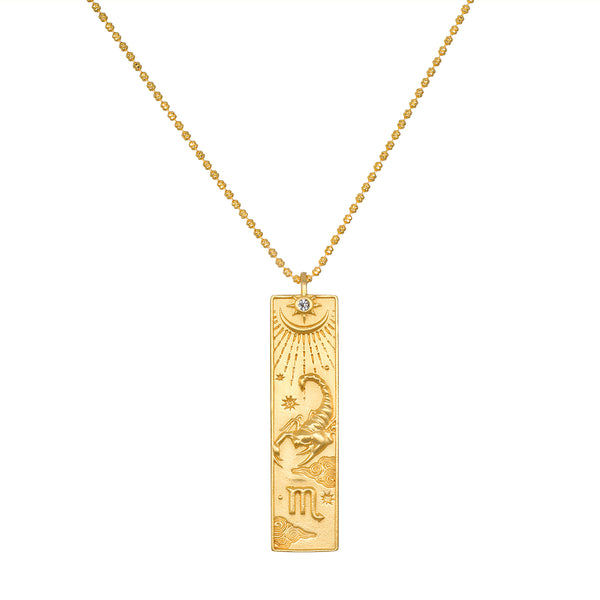 satya jewelry Story of Scorpio Zodiac Necklace