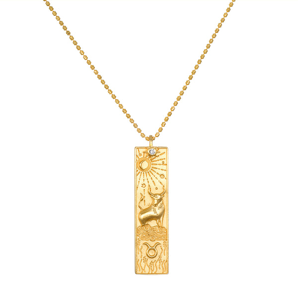satya jewelry Story of Taurus Zodiac Necklace