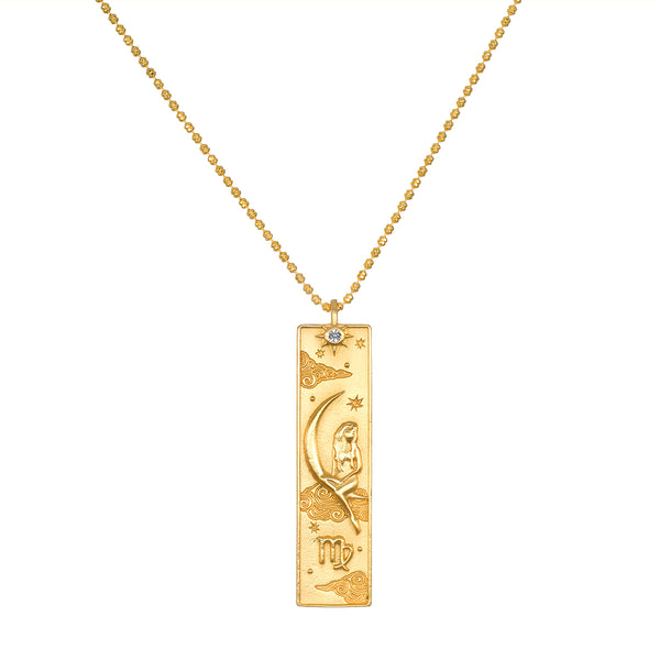 satya jewelry Story of Virgo Zodiac Necklace