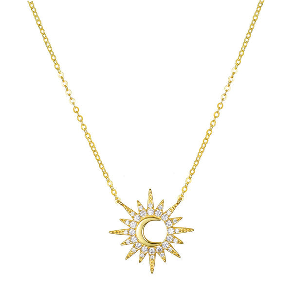satya jewelry Sun and Moon Necklace