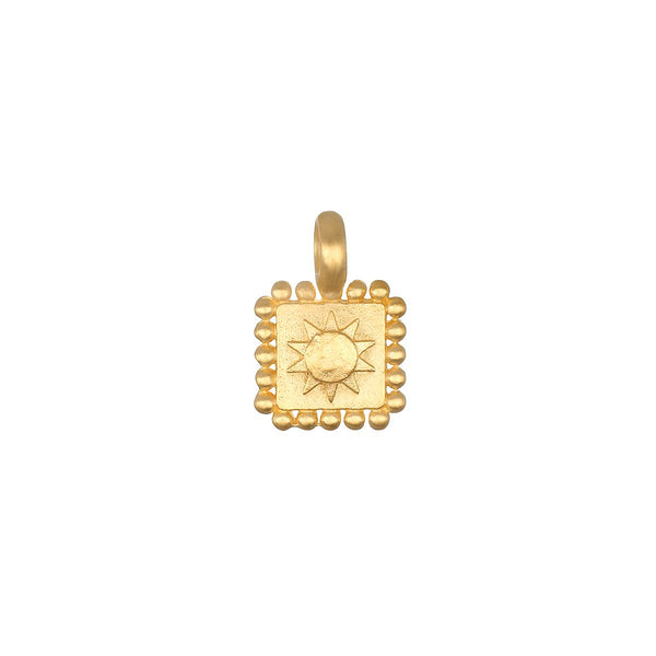 satya jewelry Sun Square Charm