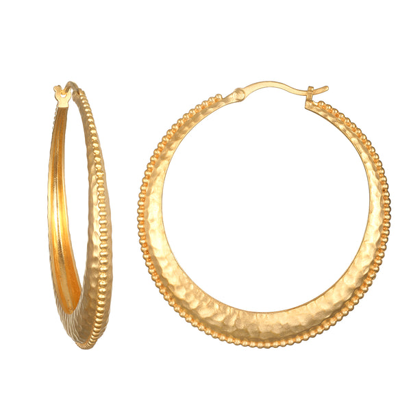 satya jewelry Timeless Beauty Dot Hoop Earrings
