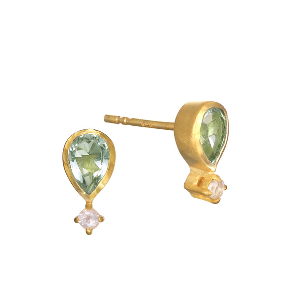 satya jewelry True Self Green Amethyst Earrings