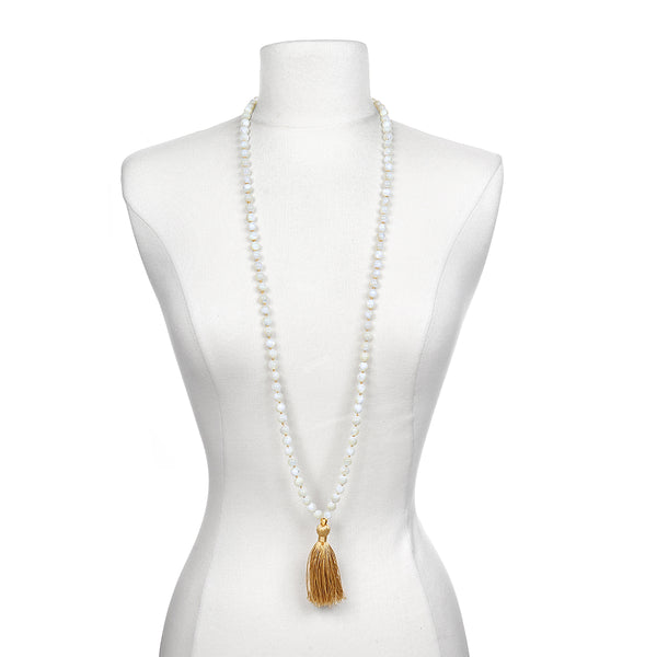 Satya Jewelry Wisdom Lotus Pearl Gemstone Mala