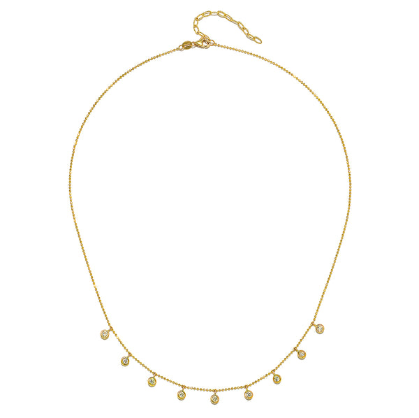 Satya Jewelry Scatter Joy 14kt Gold Diamond Necklace
