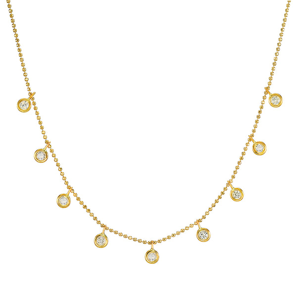 satya jewelry Scatter Joy 14kt Gold Diamond Necklace