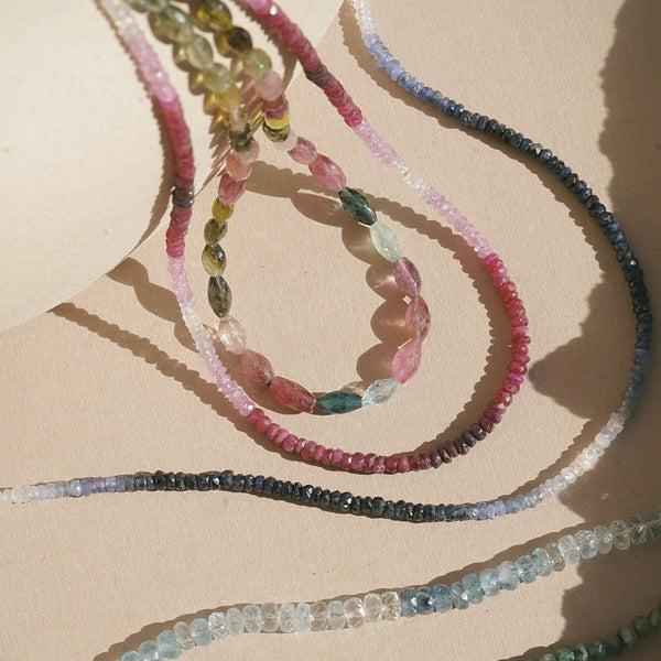 Satya Jewelry Shades Of Courage 14kt Gold Aquamarine Necklace