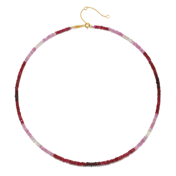 Satya Jewelry Shades Of Passion 14kt Gold Ruby Necklace