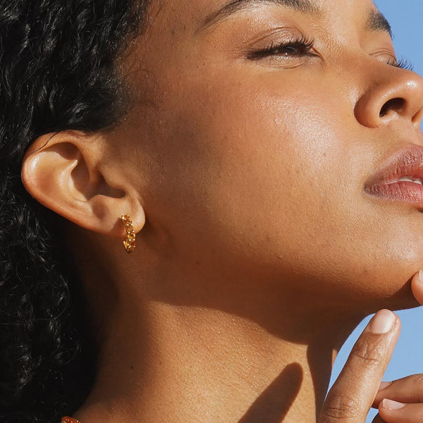 Satya Jewelry Shine With Radiance Citrine Huggie Earrings