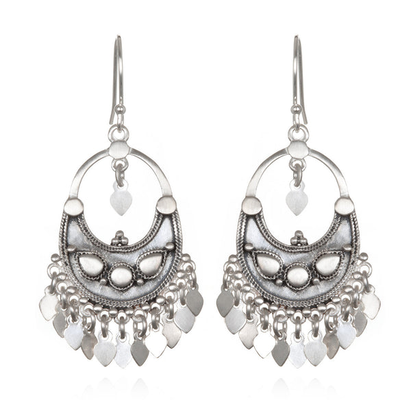 satya jewelry Silver Veils - Petal Chandelier Earrings