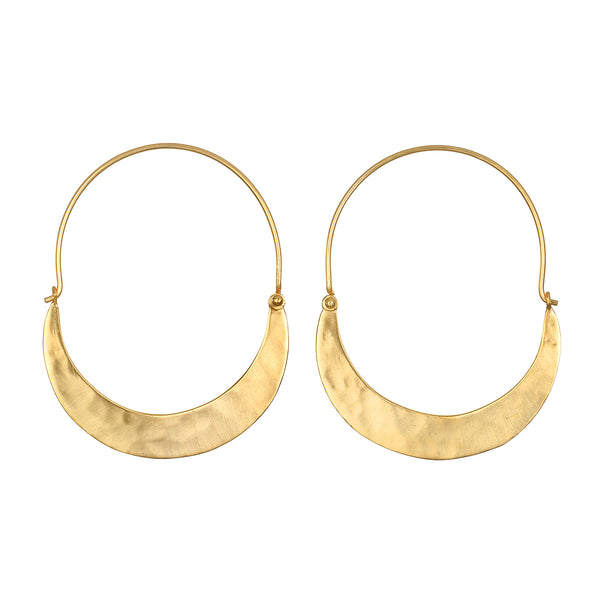 satya jewelry Simple Statement Gold Crescent Earrings