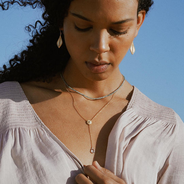 Satya Jewelry Speak With Strength Chakra Lariat Necklace