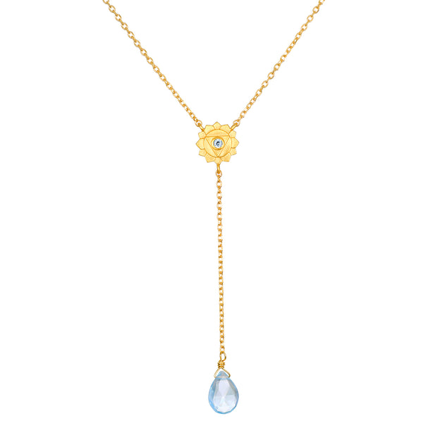 satya jewelry Speak with Strength Chakra Lariat Necklace