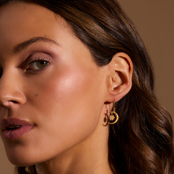 Satya Jewelry Spirit In Transformation Lotus Moon Earrings