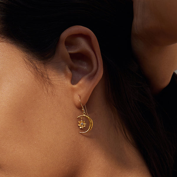 Satya Jewelry Spirit In Transformation Lotus Moon Earrings