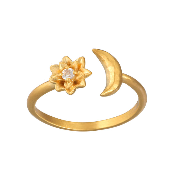 satya jewelry Spirit in Transformation Lotus Moon Ring