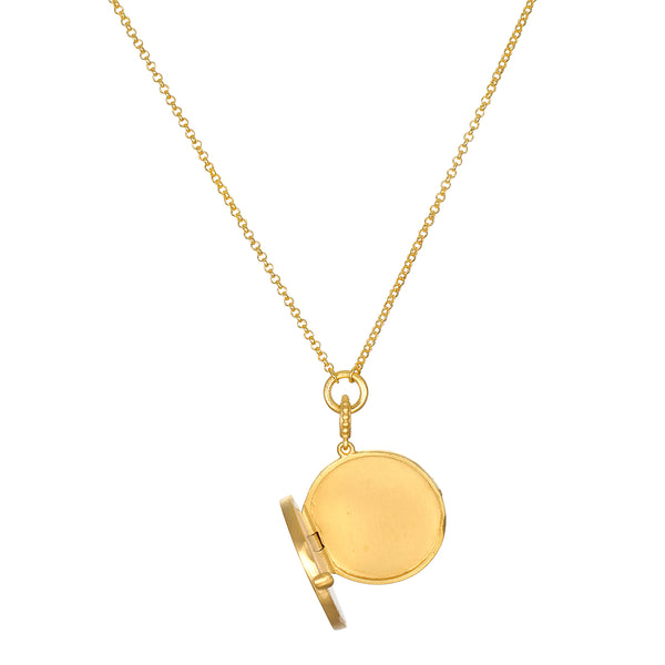 Satya Jewelry Take Flight Butterfly Pearl Locket Necklace