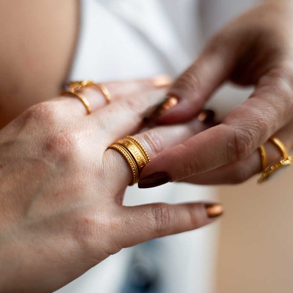 Satya Jewelry Taryn Truly Protect Your Peace Spinner Ring