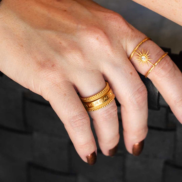 Satya Jewelry Taryn Truly Protect Your Peace Spinner Ring