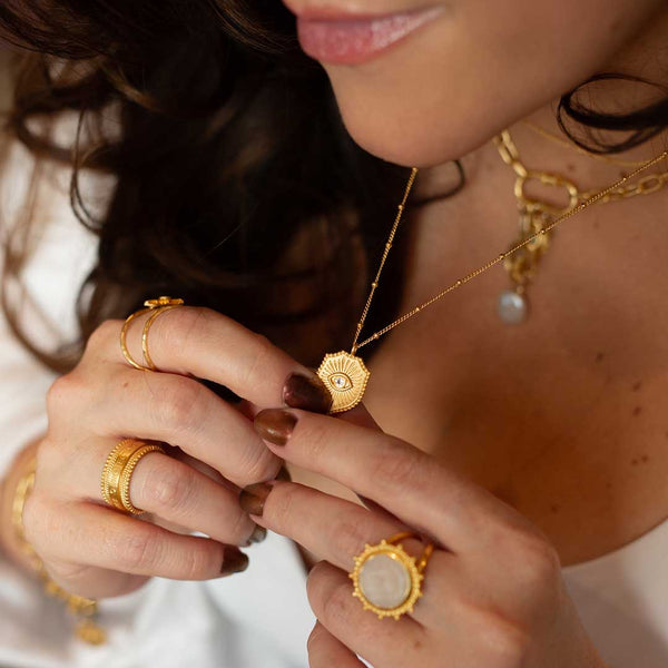 Satya Jewelry Taryn Truly Protect Your Peace Spinner Ring