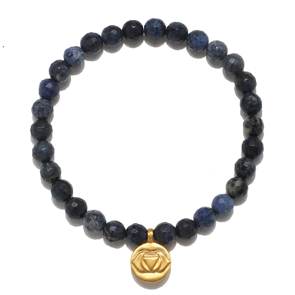 satya jewelry Third Eye Chakra Dumortierite Stretch Bracelet