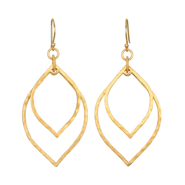 satya jewelry Transformed by Light Lotus Linear Earrings