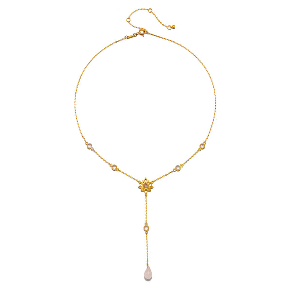 Satya Jewelry Transformed By Love Lotus Lariat Necklace