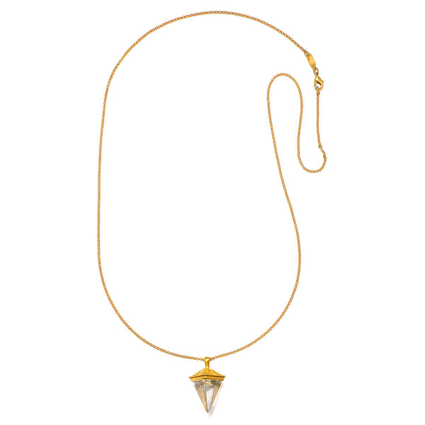 Satya Jewelry Truthful Guidance Crystal Pendulum Necklace