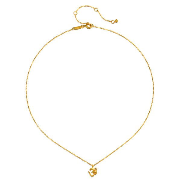 Satya Jewelry Universal Connection White Topaz Om Necklace