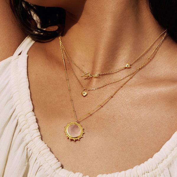 Satya Jewelry Unlimited Compassion Rose Quartz Gemstone Necklace