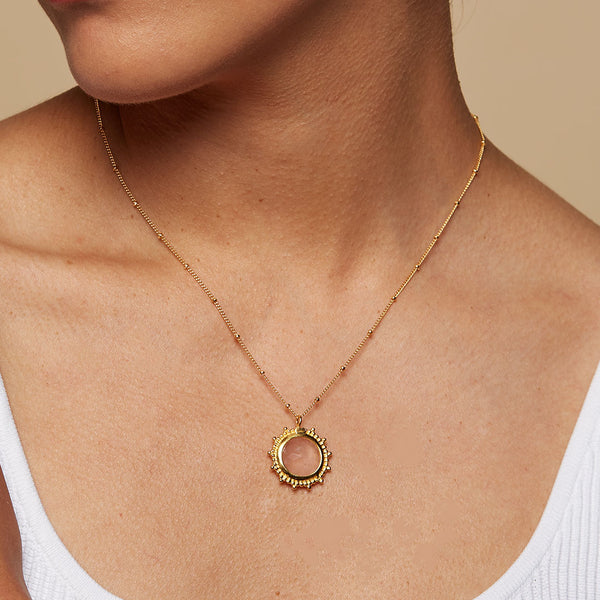 Satya Jewelry Unlimited Compassion Rose Quartz Gemstone Necklace