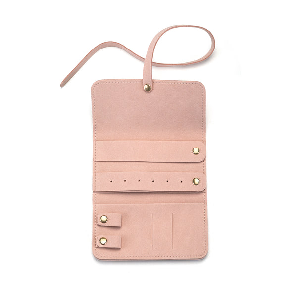Satya Jewelry Weekend Journey Travel Jewelry Wrap Holder Pink