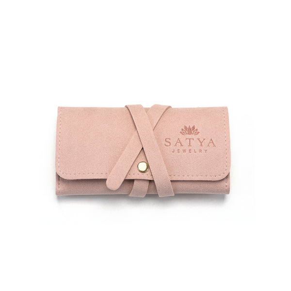 satya jewelry Weekend Journey Travel Jewelry Wrap Holder Pink