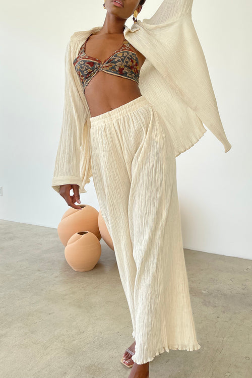 Savannah Morrow FLOW PANT — CREAM